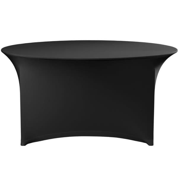 Rund duk för catering, diameter 150 x 76 cm - svart
