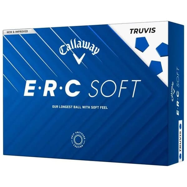 Låda med 12 Callaway ERC Soft Truvis golfbollar