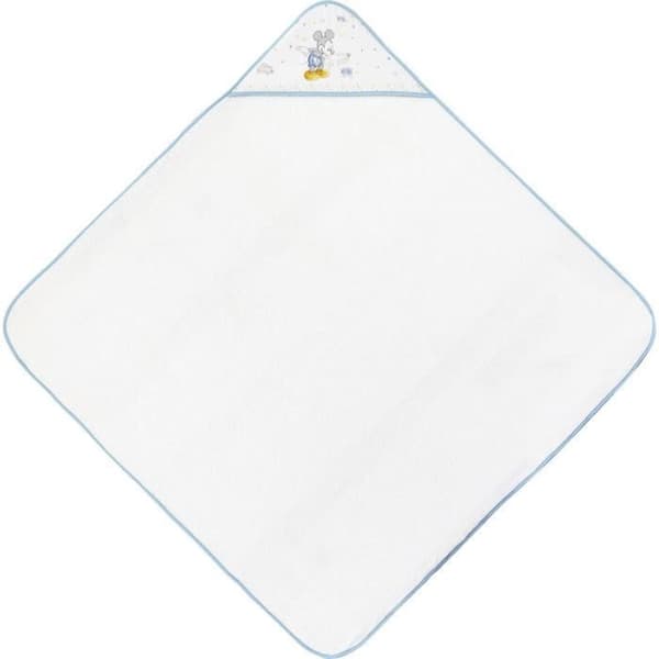 Disney Mickey Mouse junior badkappa 100 cm bomull vit/blå