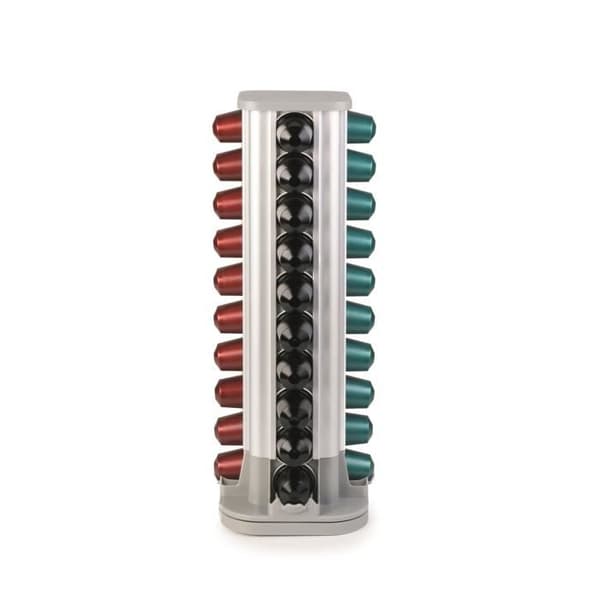Ibili - Nespresso kapseldispenser, 40 kapslar, vridbar, aluminium
