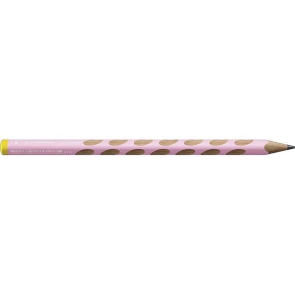 STABILO EASYgraph ergonomiska grafitkritor HB - 6-pack vänsterhänt - Pastellrosa