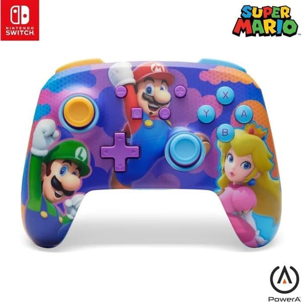 Trådlös handkontroll - POWER A - Nintendo Switch - Super Mario Splash Heroes