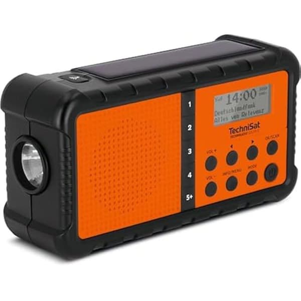 Solradio - TECHNISAT - TECHNIRADIO SOLAR 2 - DAB+/FM - Solpanel & vev - LED-lampa, USB-laddning