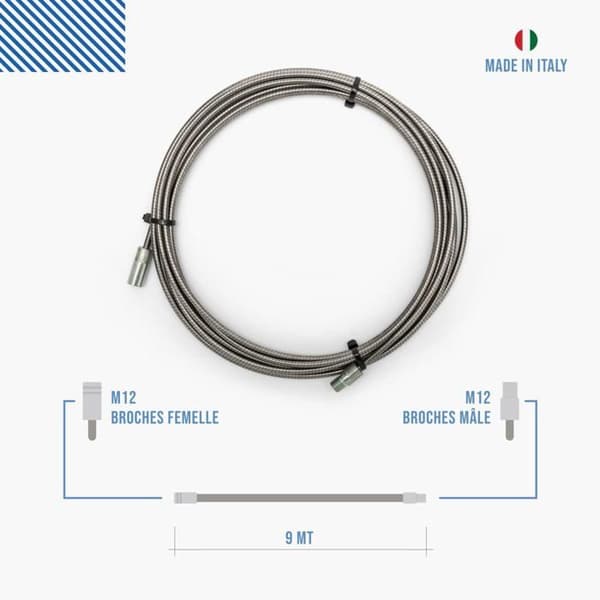 Kit för rensning - BARETTO - 9M - Flexibel förlängning - Nylonborstar 80/100mm