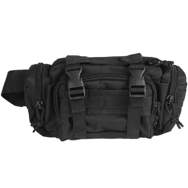 Midjeväsk - MIL-TEC - Modulerbar Svart - 4 zip-fickor - Bred midja - 100% polyester