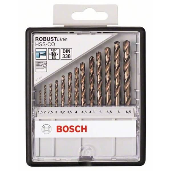 Set med 13 HSS-co robusta metallborrar ...