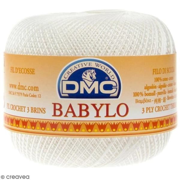 Garn för virkning - DMC - Babylo 20 - 100% bomull - 3 trådar - 100 g