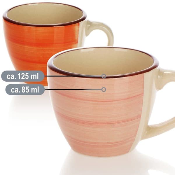 Espresso-set - COM-FOUR - CF15329 - Keramik - 6 delar - Modern design
