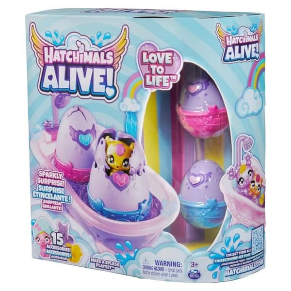 SPIN MASTER PAKET MED 2 HATCHIMALS + DUSCH FÄRGÄNDRING