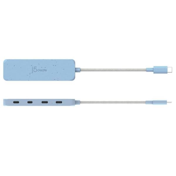 USB-C-hubb - J5CREATE - JCH345EC - Ekologisk - 4 portar - 10 Gbit/s