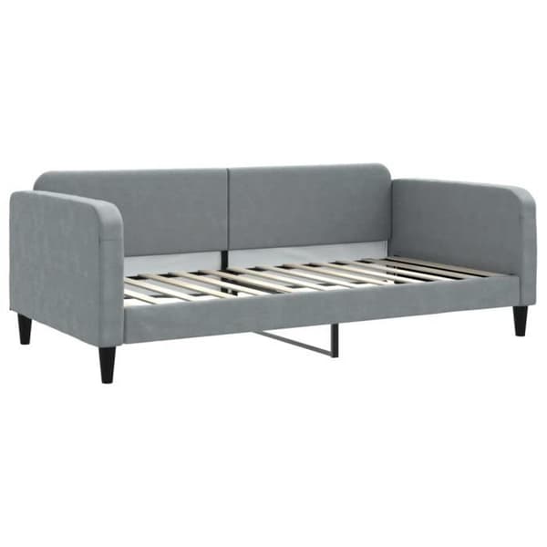 vidaXL Dagbädd Ljusgrå 100x200 cm Tyg 354038