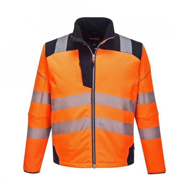 Portwest - PW3 hög synlighet softshell arbetsjacka klass 2 eller 3