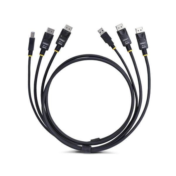 StarTech.com KVM-kabel DisplayPort USB 5Gbps 4K 60Hz 1,8m Svart