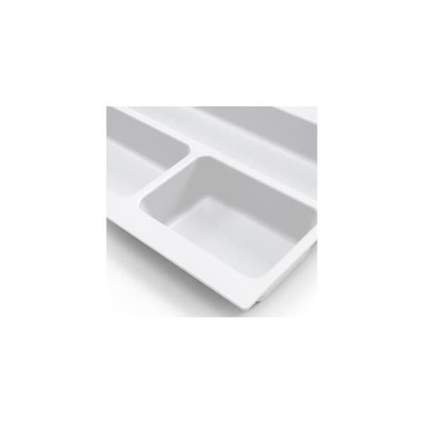 Emuca Bestickbricka Optima Vertex/Concept 500mm (16mm panel), 800, Vit plast, Plast.