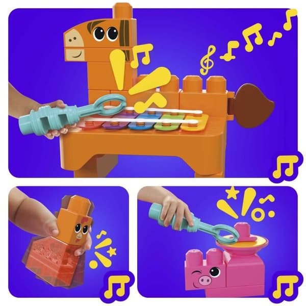 MEGA BLOKS-The Farm Musicians-Sensorisk leksak (45 st) HPB46