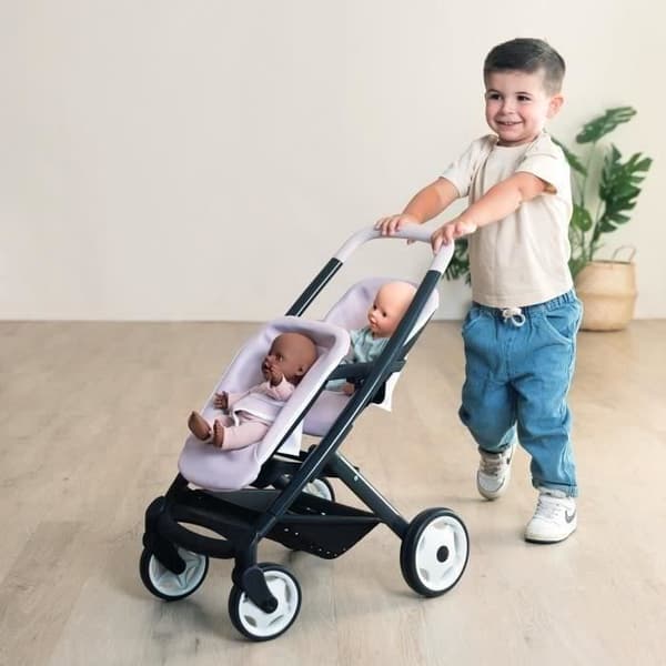 SMOBY - Maxi-Cosi Tvillingvagn Rosa - från 3 år