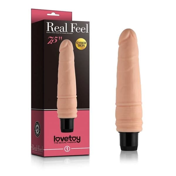Real Feel - Realistisk Dildo Vibrator 1001 Hudfärg
