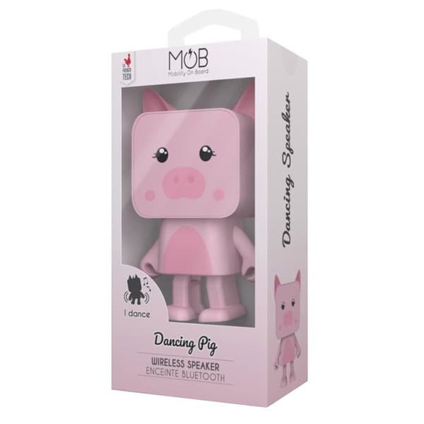 Bluetooth-högtalare - MOB - Dansande Gris - Rosa - Micro-USB - Trådlös