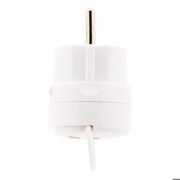 Dubbel USB-laddare 2,1A med utdragbart ring i vitt - Zenitech