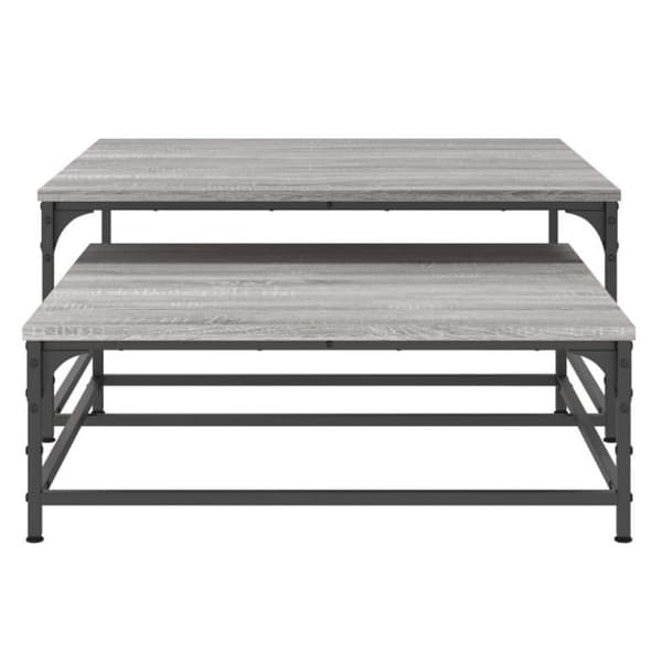 vidaXL Häckande soffbord 2 st Sonoma Grey Engineered Wood 832821