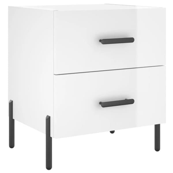 vidaXL Sängbord 2 st Blank vit 40x35x47,5 cm 827329