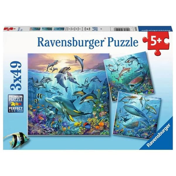 Pussel 3 x 49 bitar: Havets djurvärld