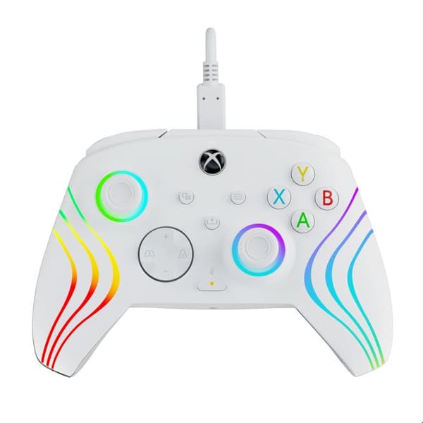 Manette trådbunden - Afterglow Wave - Nintendo Switch och Switch OLED - PDP - LED-belysning - Vit