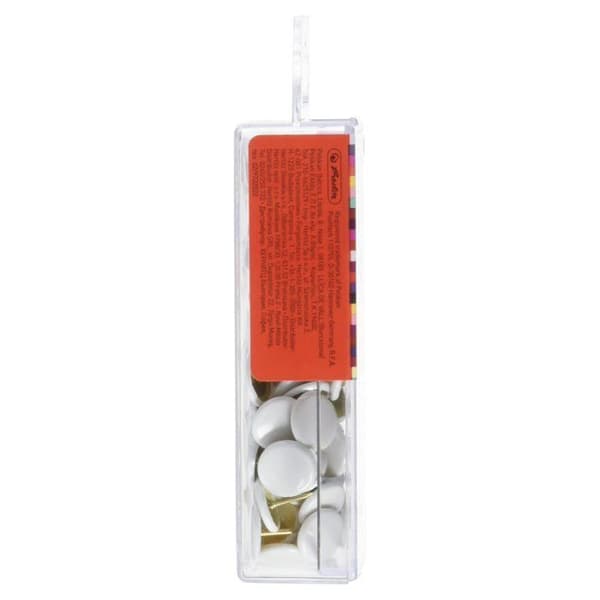 tryckstift, vit, diameter: 9,5 mm
