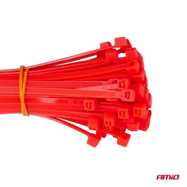 Flerfärgade plastspännband, 60-pack AMIO-04313