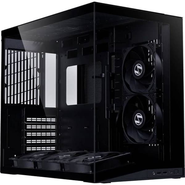 mini-tour Lian Li O11 Dynamic Mini V2 Flow Chassi, PC Chassi, svart gaming chassi