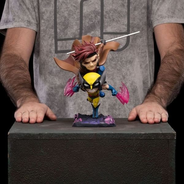 Iron Studios - X-Men 97 - Mini Co. Figur Gambit och Wolverine 23 cm