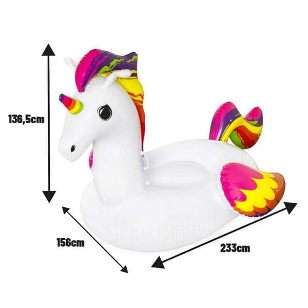 BESTWAY XXL ridande unicorns float 224 x 164 cm