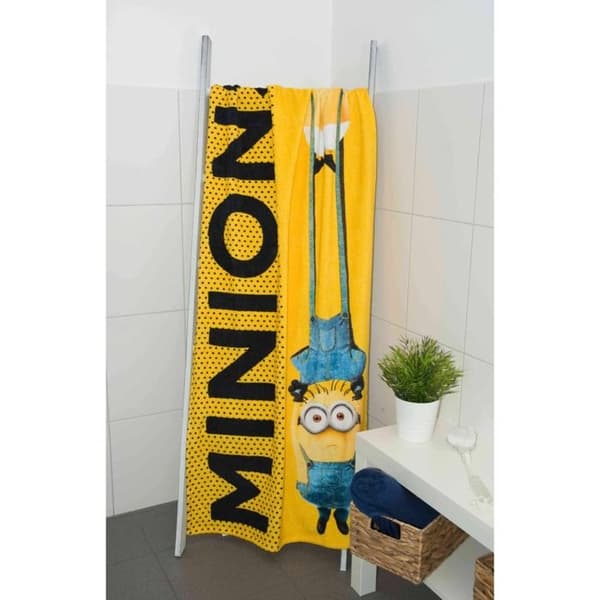 Strandhandduk - Herding - Minions - 75 x 150 cm - 100% bomull - Gul