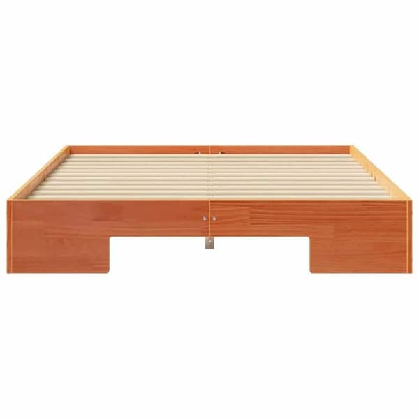 vidaXL Sängram Brun 140 x 190 cm 873036