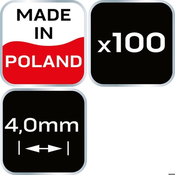 Korsstöd - 4,0 mm - 100 st - Plast - Återanvändbar - Vit
