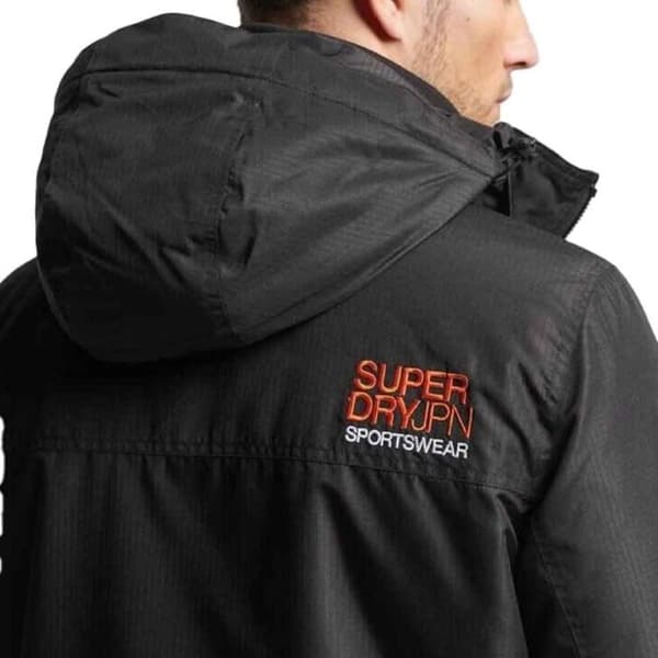 Svart Jacka Herr Superdry Med Huva
