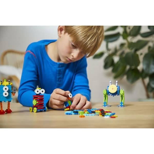 Byggset robotar - PLUS PLUS - Upptäcktskit Robotar - 250 bitar - Olika tillbehör ingår