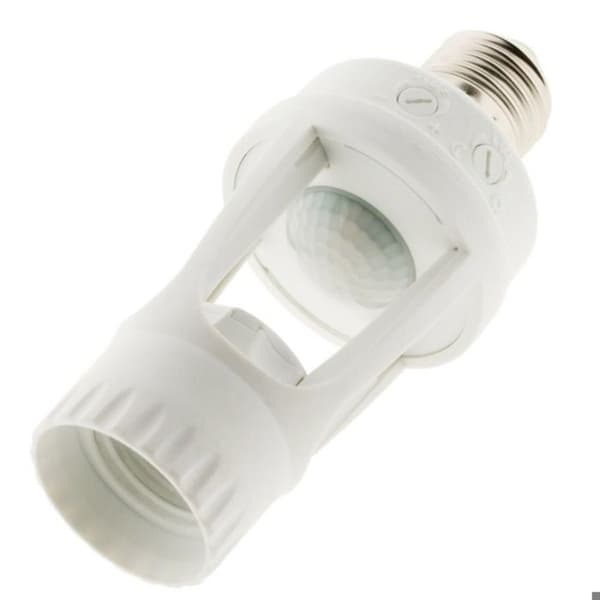Douille E27 + inbyggd sensor - Vit - Zenitech