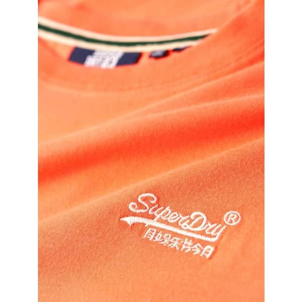 T skjorte Superdry Herrer Essensiell Logo Orange Bomull