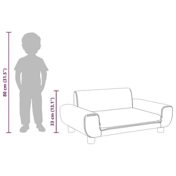vidaXL Barnsoffa Ljusgrå 70x45x33 cm Sammet, Minisoffa, Minisoffa Stol, Mini Barnsoffa, Soffa 3196387