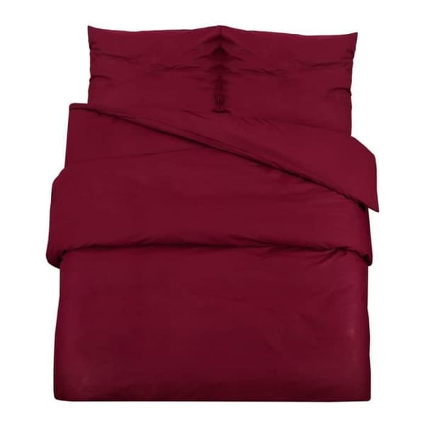 vidaXL Påslakanset Burgundy 200x200 cm Microfiber136031