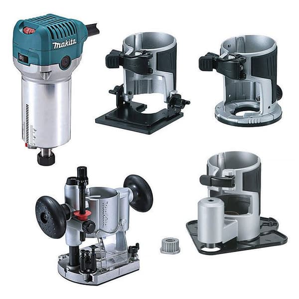 Multifunktionsfräs kit 710 W - MAKITA - med 4 baser - MakPac - RT0702CX3J