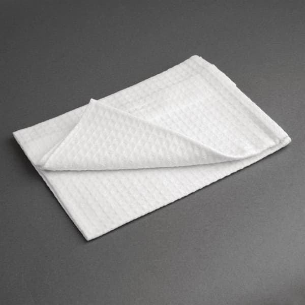 Glashanddukar - Vogue - Förpackning om 10 - 762 x 508 mm - 100 % bomull - Vit