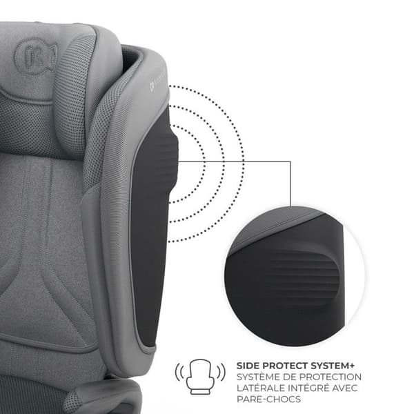 Bilbarnstol Kinderkraft UNITY 2 ISOFIX – 100-150 cm – Sömnfunktion, säkerhet SPS+ H-GUARD – Grå