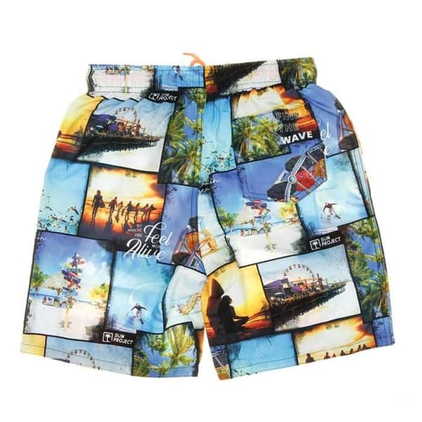 Blå/Orange Badshorts Kille Sun project3069