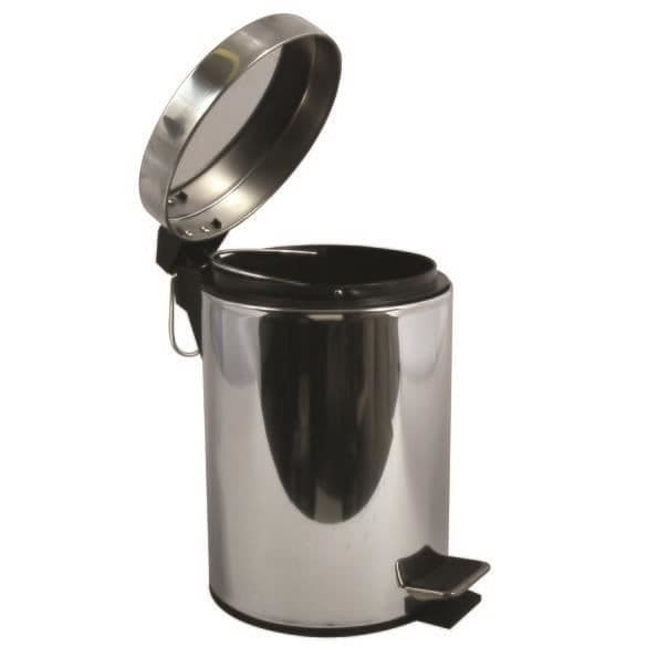 MSV Pedal Bin Rostfritt stål 5L Spegel