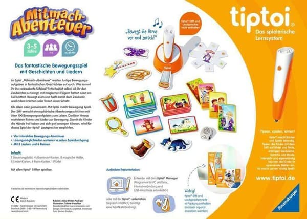 Brädspel - Ravensburger brädspel - 00130 - RAV tiptoi Active Mitmach-Abenteuer
