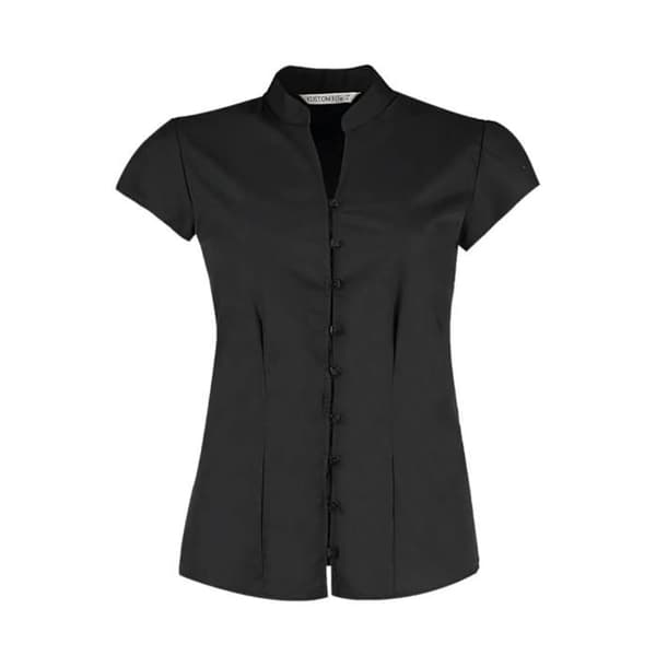 Kvinnors blus med mandarinkrage Kustom Kit