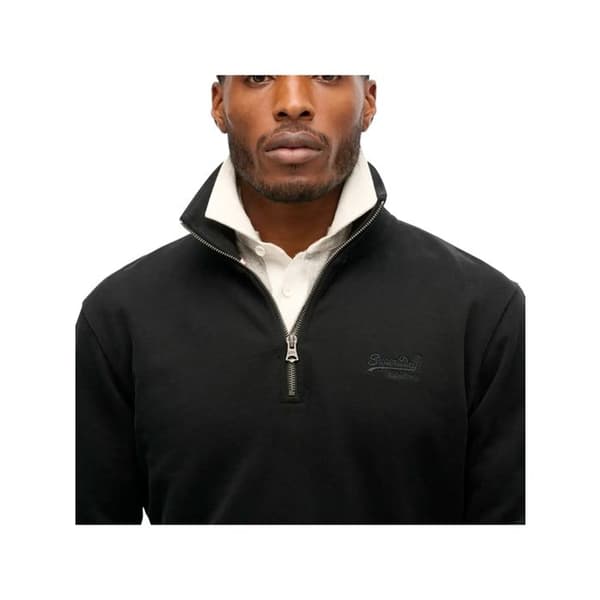 Sweatshirt Henley med Logotyp - Superdry