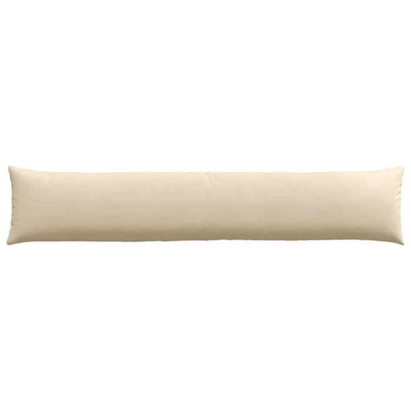 Coussin Vidaxl Soffkuddar 2 st Kräm 200 x 40 cm tyg